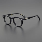 Ebrill Vintage Acetate Glasses Frame Round Frames Southood Black